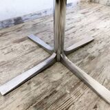 Table ronde en formica années 70 avec rallonge