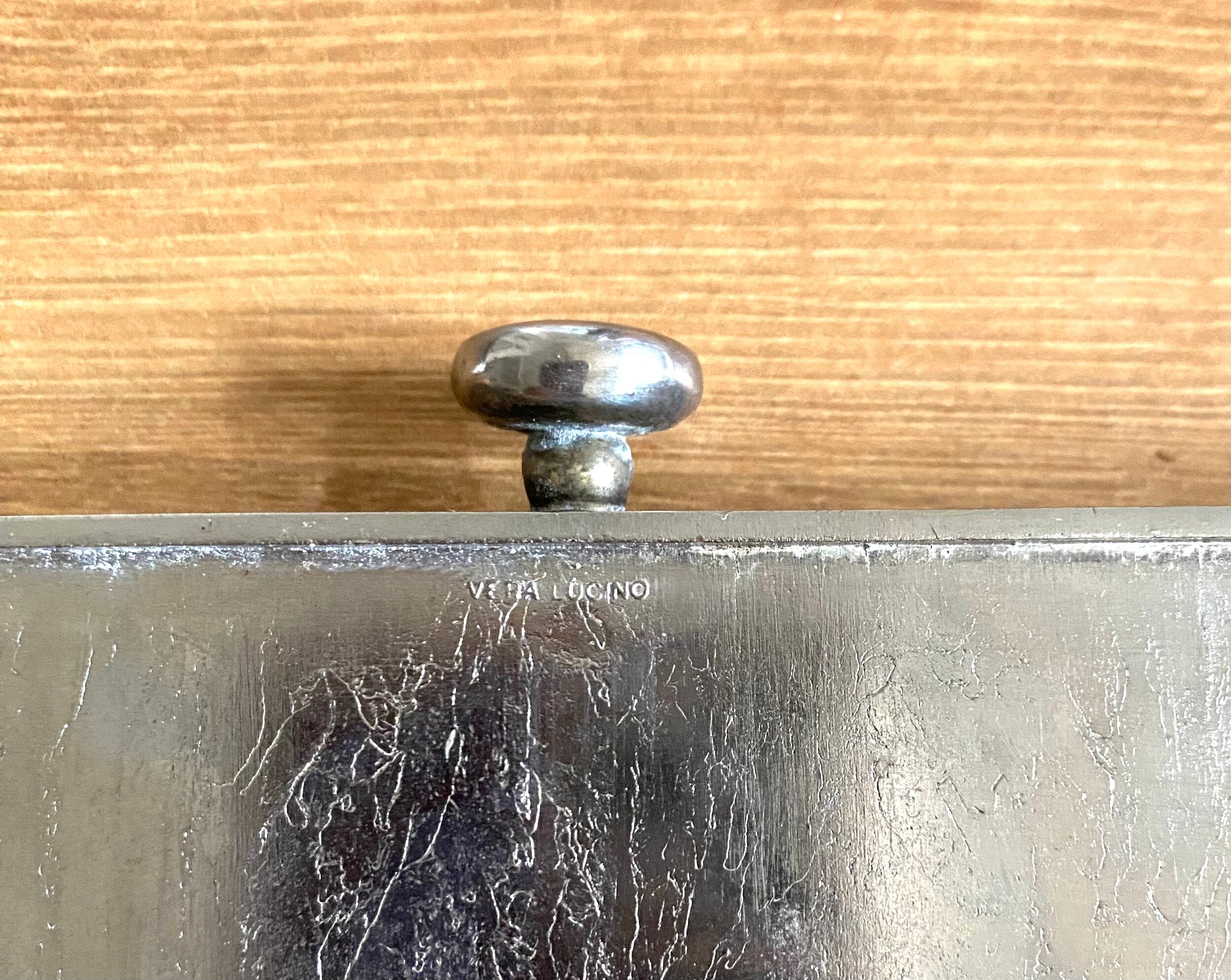 Table mirror, Vera Lucino, silver plated