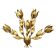 Hollywood Regency Hans Kögl Gilded Metal Floral Leaf Monumental Wall Sconce