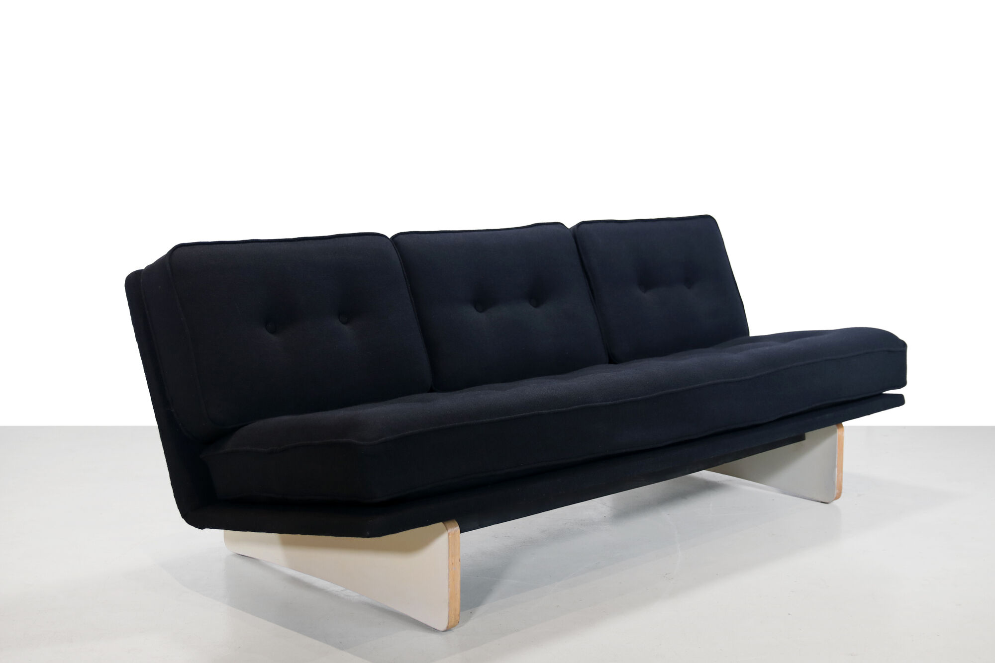 Artifort C671 sofa by Kho Liang Ie in black wool