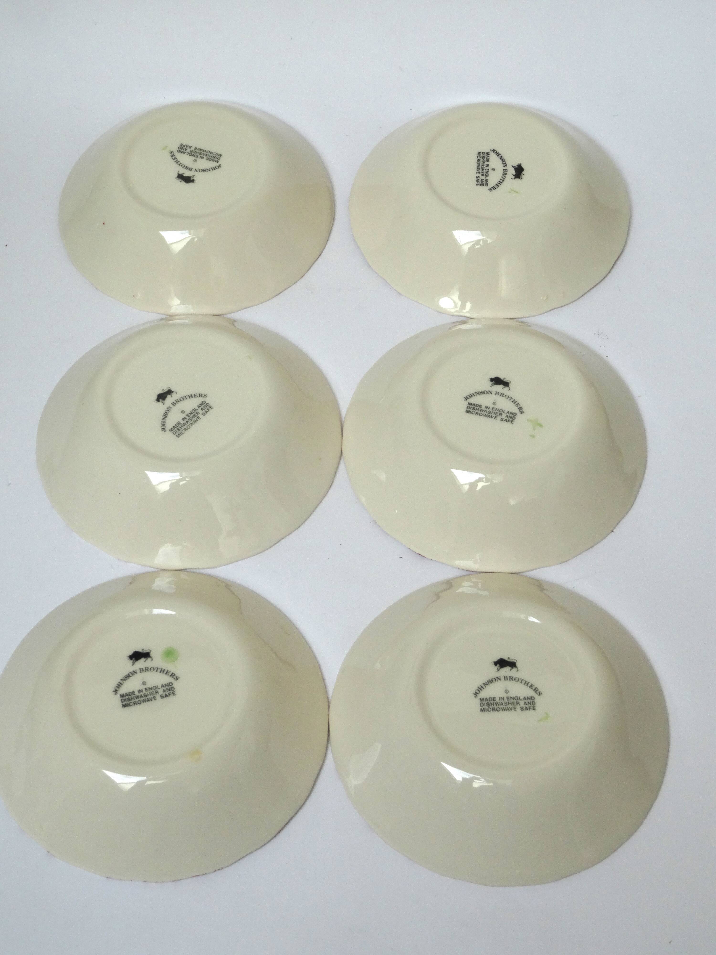 6 coupelles creuses Rose Chintz Johnson Brothers