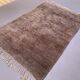 Vintage turkish camel hair rug 200x133 cm turkish carpet beige, medium