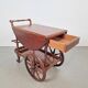Vintage French Folding Spindle Bar Cart in Wood, 1960s