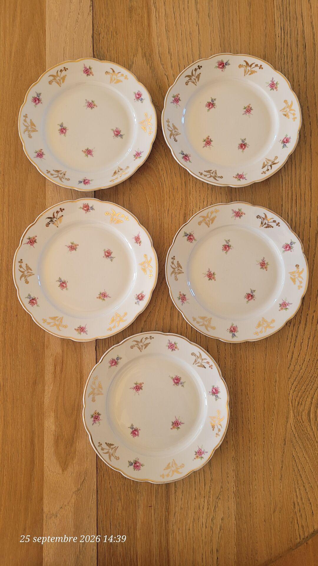 5 dessert plates in Polish porcelain