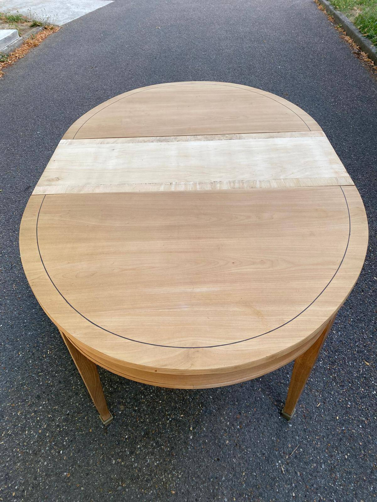 Louis XVI round extendable dining table renovated 160cm 19th century