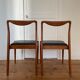Pair of Scandinavian chairs in teak and skaï, 1965