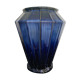 Old blue enamelled ceramic vase