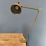 Industria Rotterdam clamp lamp made of brass and copper from the 1930s