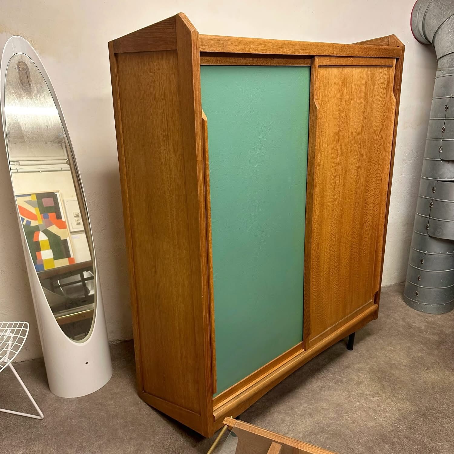 Armoire en chêne par Claude Vassal, circa 1950