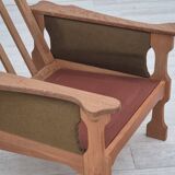 1970s, Danish design, club chair, original very good condition, furniture wool fabric.