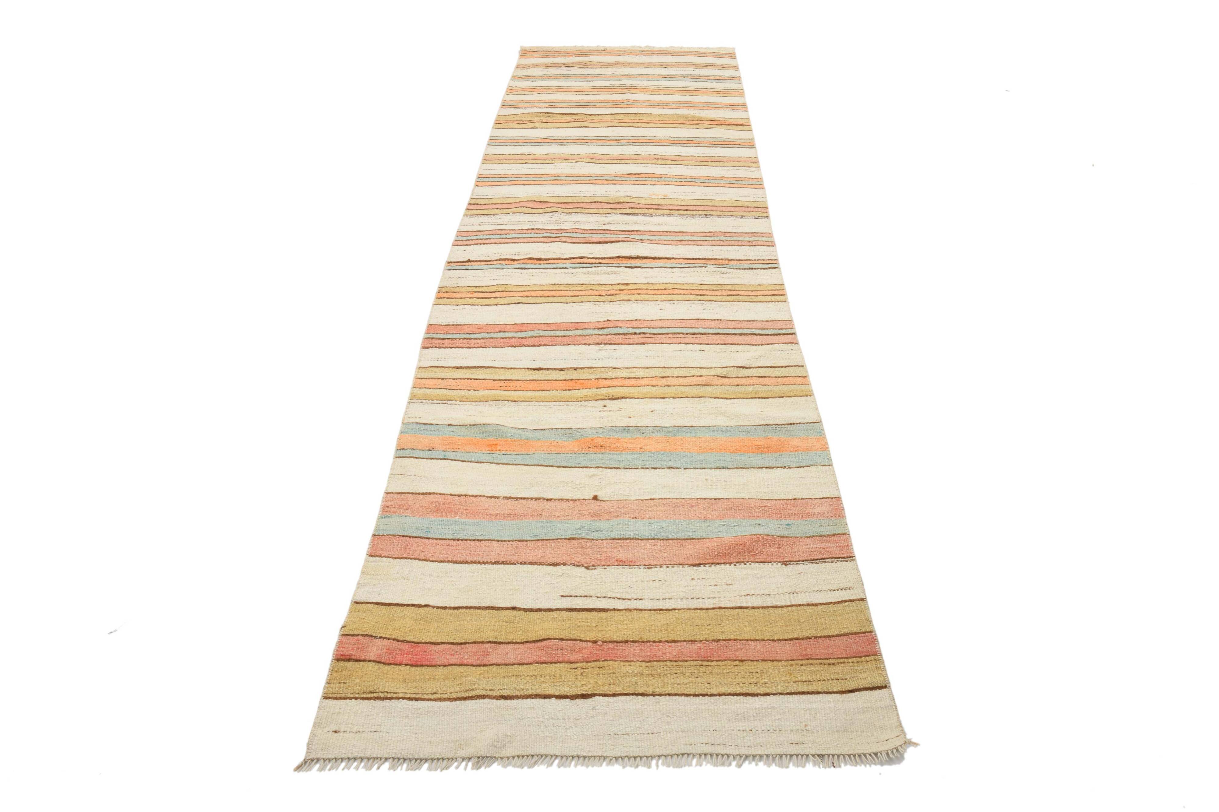 3x11 Rug For Hallway Kilim Runner Rug, 86x340Cm