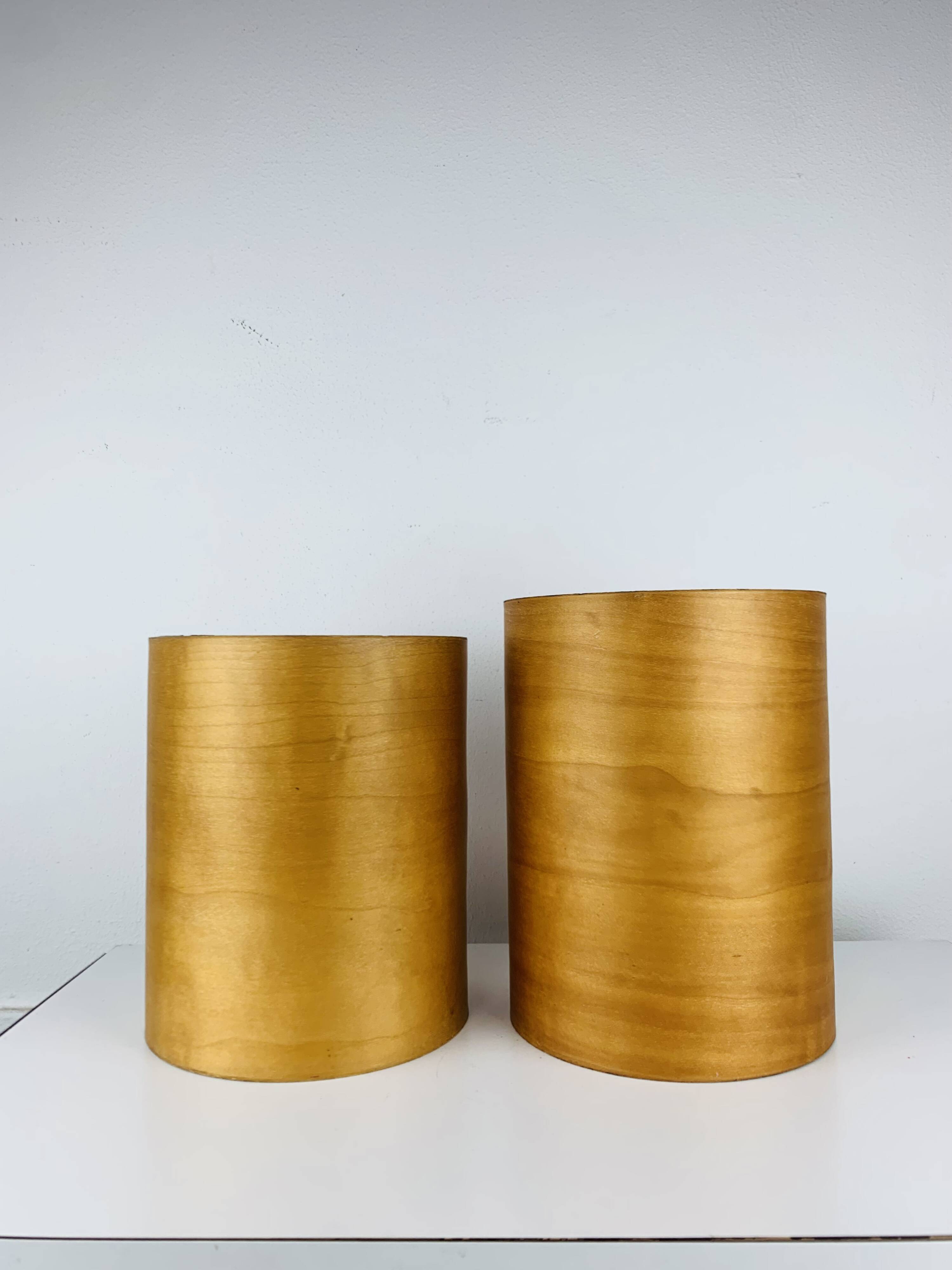 Paire de lampes boule en bois de style scandinave, années 60