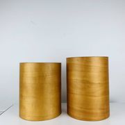Pair of wooden ball lamps in Scandinavian style, 1960s.