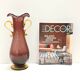 Brown and Yellow Murano Glass Amphora Vase by Fratelli Toso, Italy