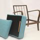 Art Deco curved wood armchair, 1950