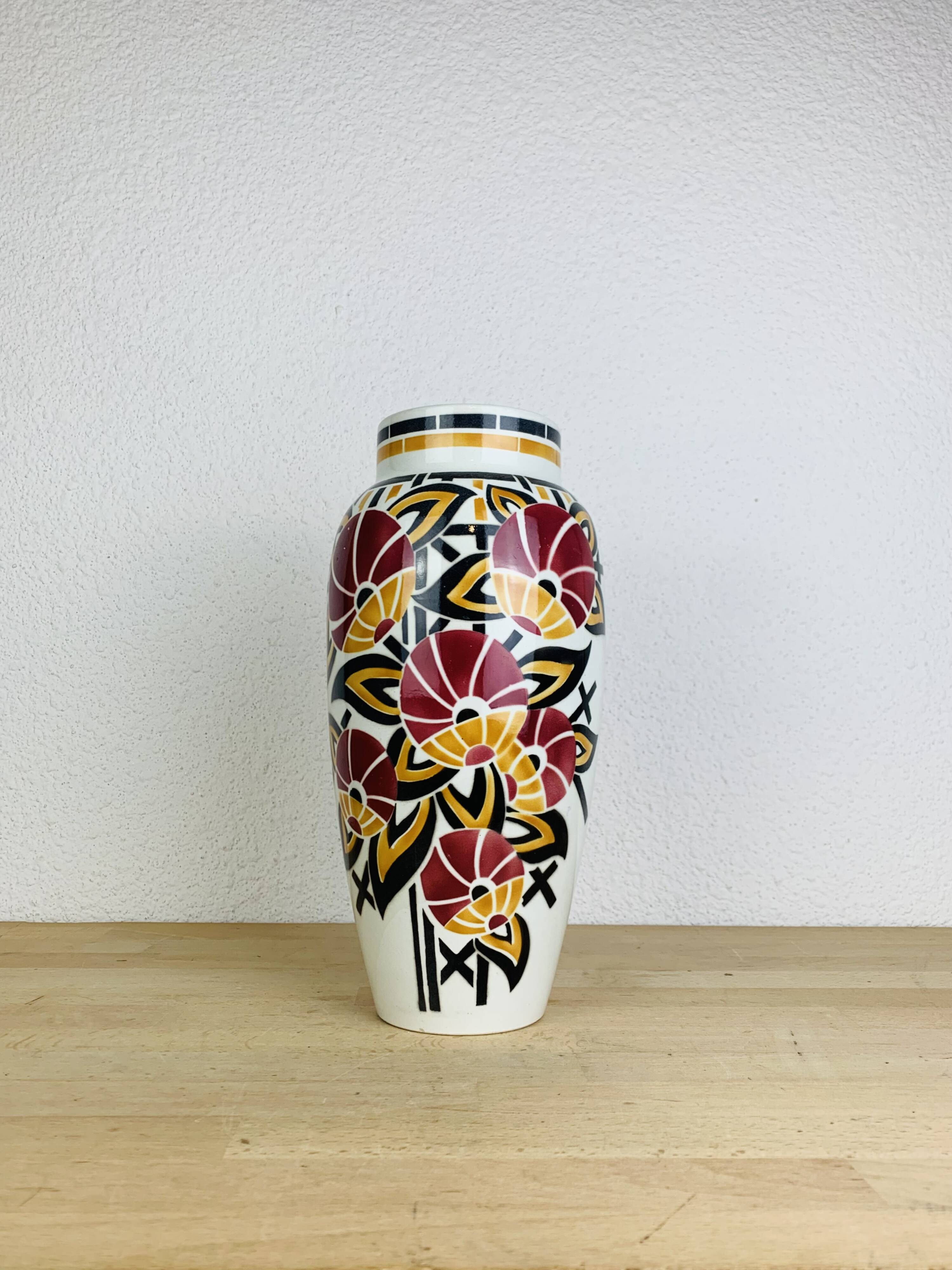 Art Deco vase, Pergola model, Keller & Guérin Lunéville