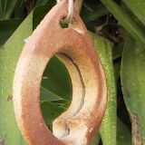 Small mirror in 70s sandstone 12x14cm