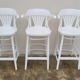 Set of 3 bentwood restaurant bar stools bistro