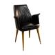 Armchairs / chairs in black skaï "emelinne"