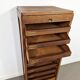 Vintage large oak shutter cabinet | 1930s