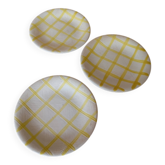 3 Salins dessert plates