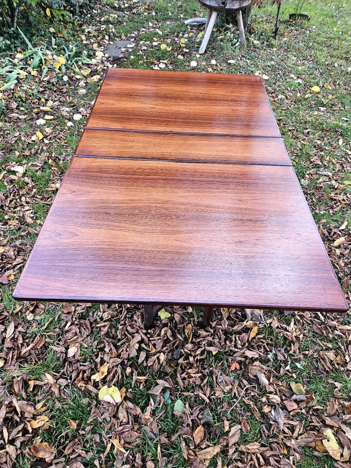 Table pliante Bendt Winge design scandinave 50-60 palissandre Kleppe