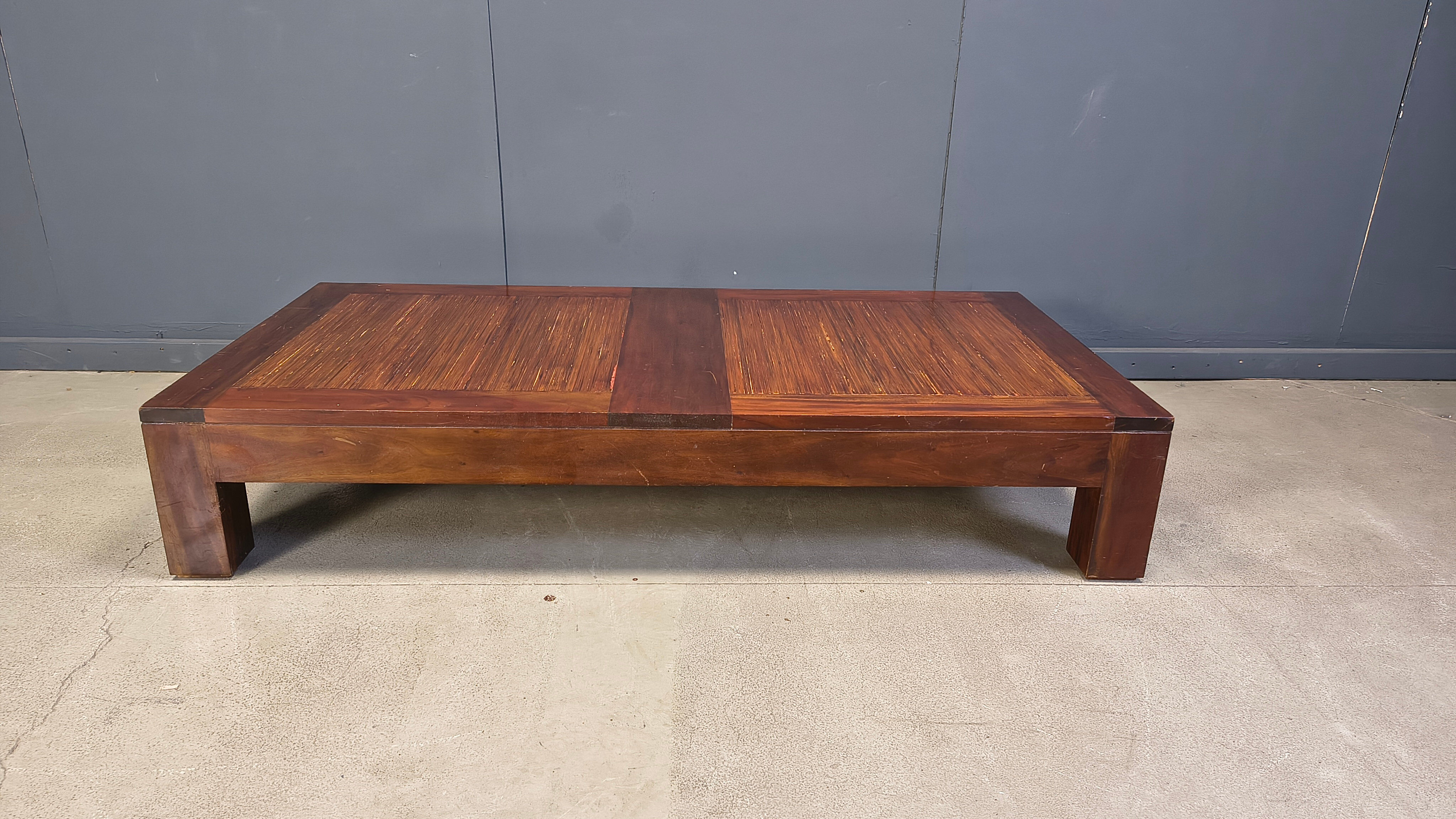 XXL coffee table in bamboo, 1980s