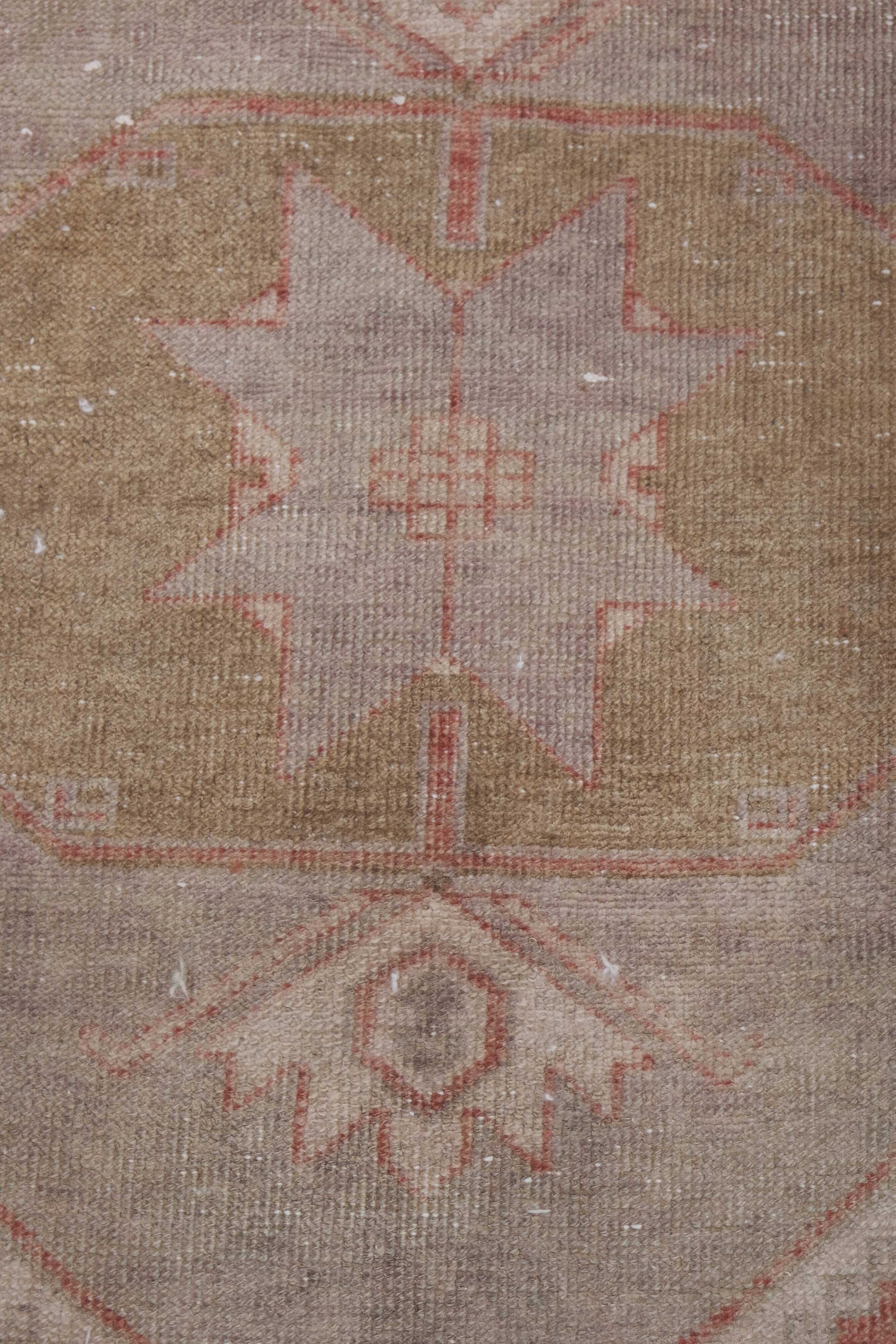 Vintage Turkish rug from Oushak, hand-woven 81x770 cm