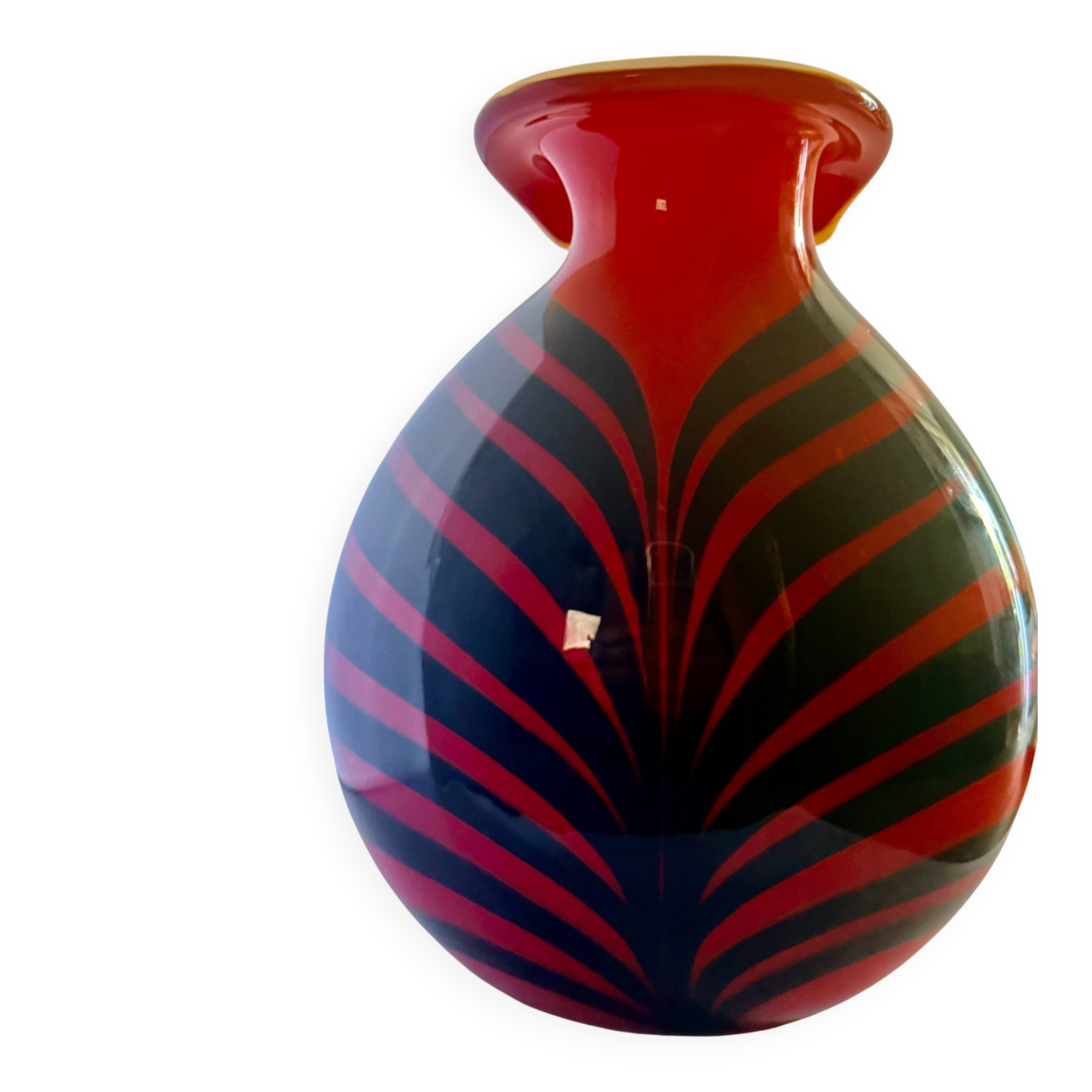Opaline di Firenze, Murano style Midcentury Modern Vase, 1969, Italy