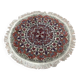 Round handmade wool sinkiang rug