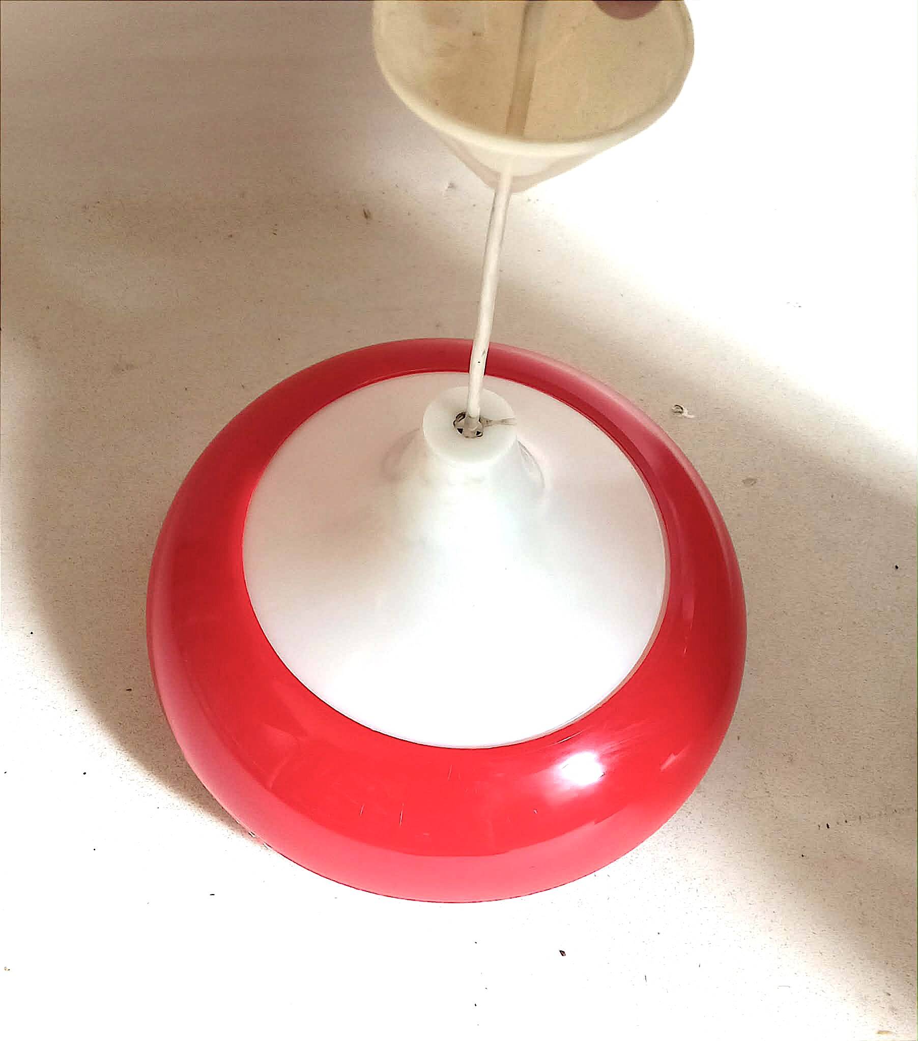 Red suspension Space Age 1970s Height 49 cm