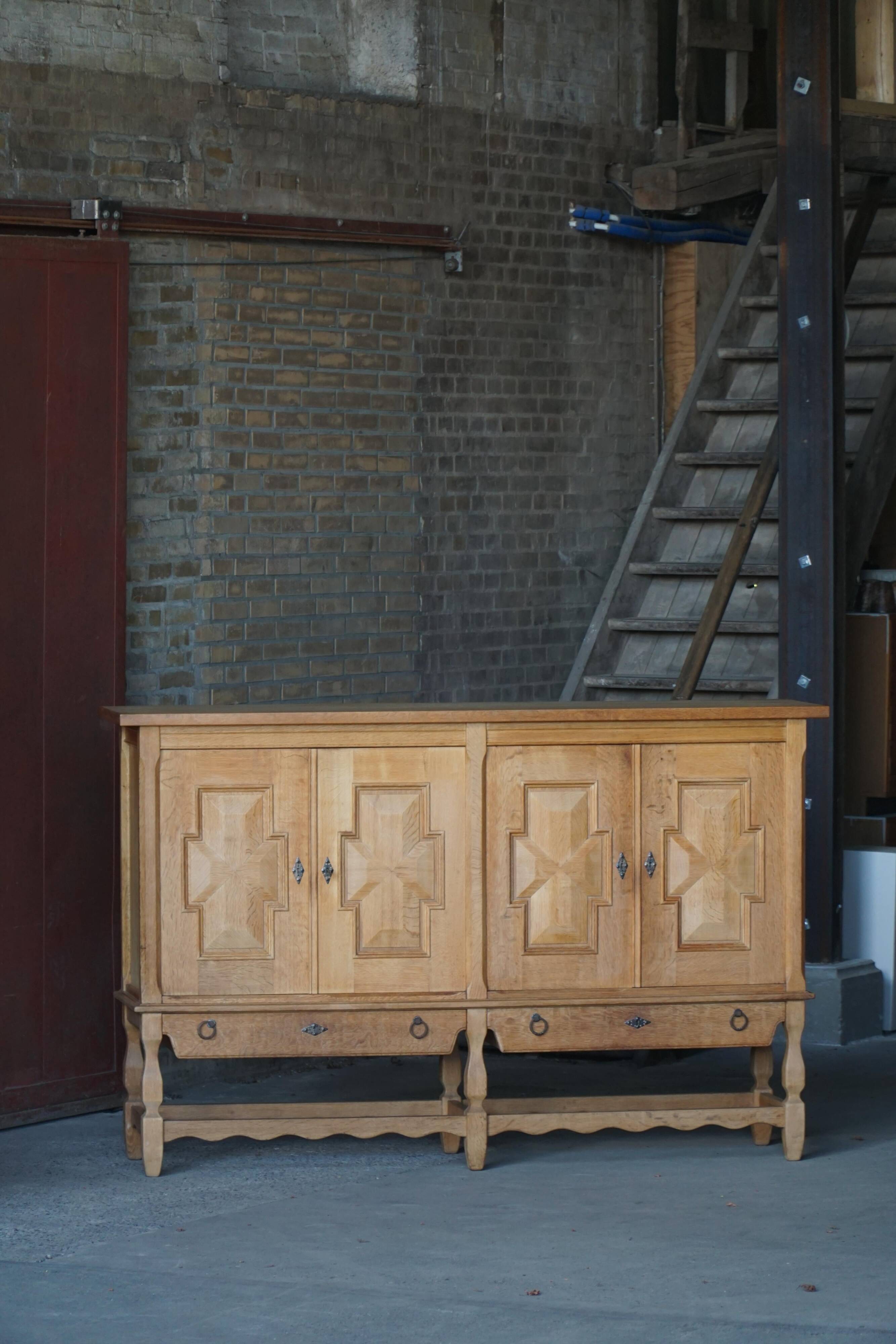 Henning Kjærnulf, buffet in oak, mid-century Danish, Nyrup Møbelfabrik, 1960s