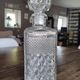 Vintage diamond-faceted glass whisky decanter