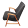 1950s armchair in anthracite velour, completly restored