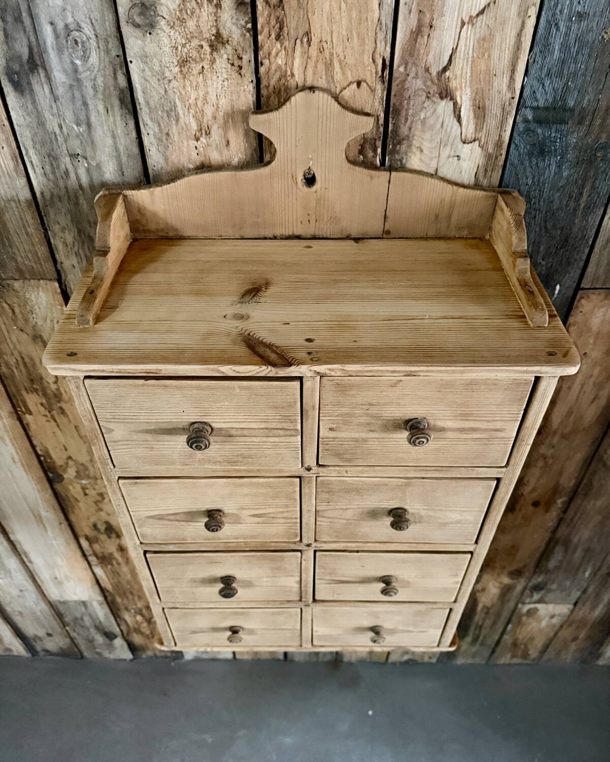 Hanging craft cabinet with drawers