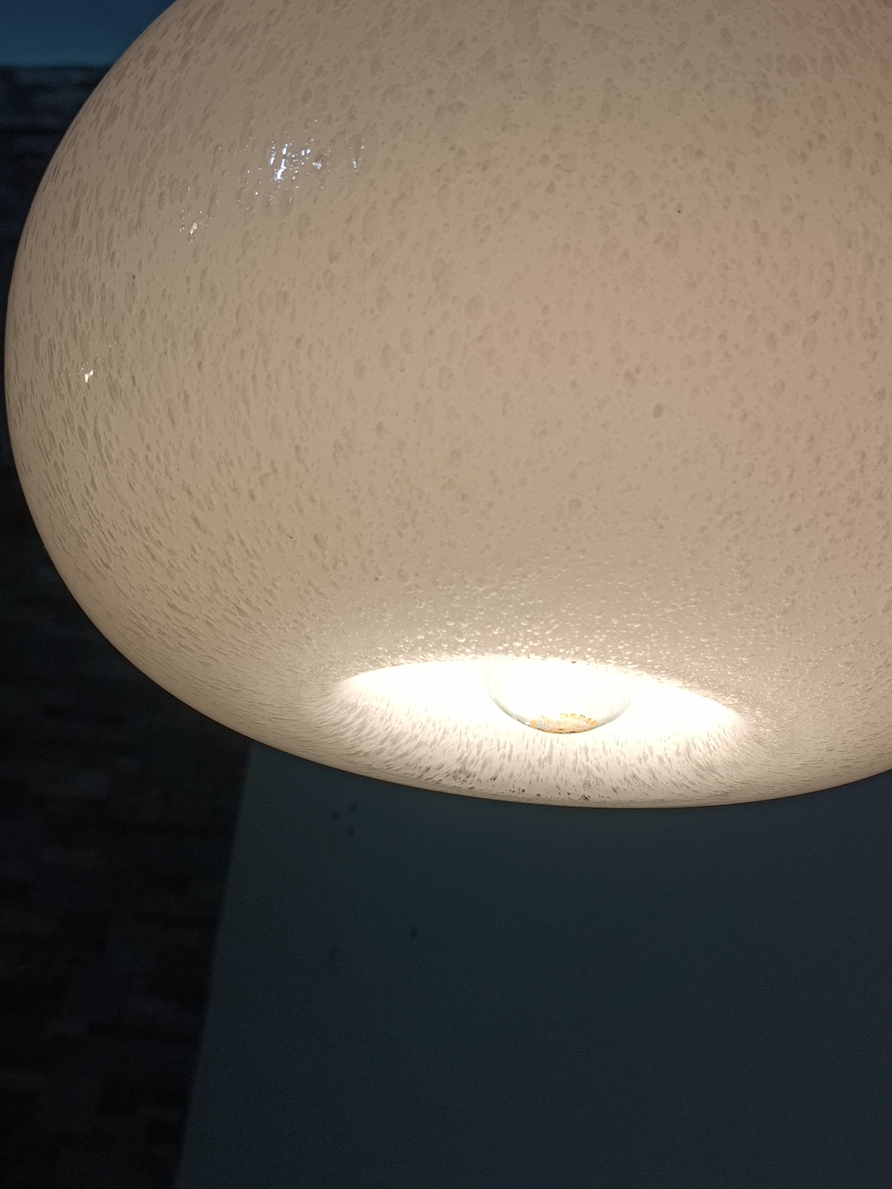 Suspended glass lamp Murano by Mazzega 1970s