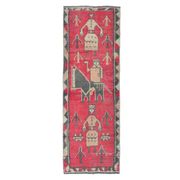 Vintage Turkish Hand-Knotted Wool Cotton Pink Runner Rug 85x260