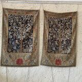 Pair of tapestries style greenery of Aubusson, twentieth century
