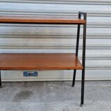 Teak and metal side table