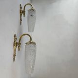 Paire d’anciennes appliques vintage  1950