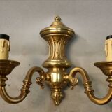 Set of 4 bronze wall lights
