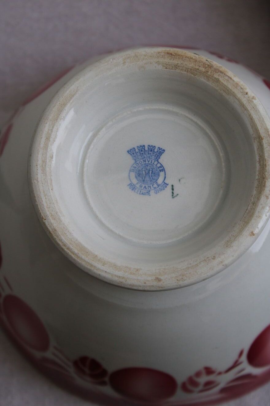 Set of 2 antique ceramic bowls