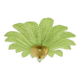Green Murano Glass Flush Mount, Mazzega Zuccheri Venini Barovier Style