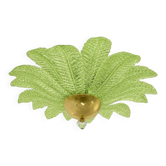Plafonnier en verre de Murano vert, style Mazzega Zuccheri Venini Barovier