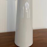 Contemporary vase white enamel H31cm