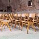✨ Set of 50 French modernist stackable chairs – Vintage 1960s