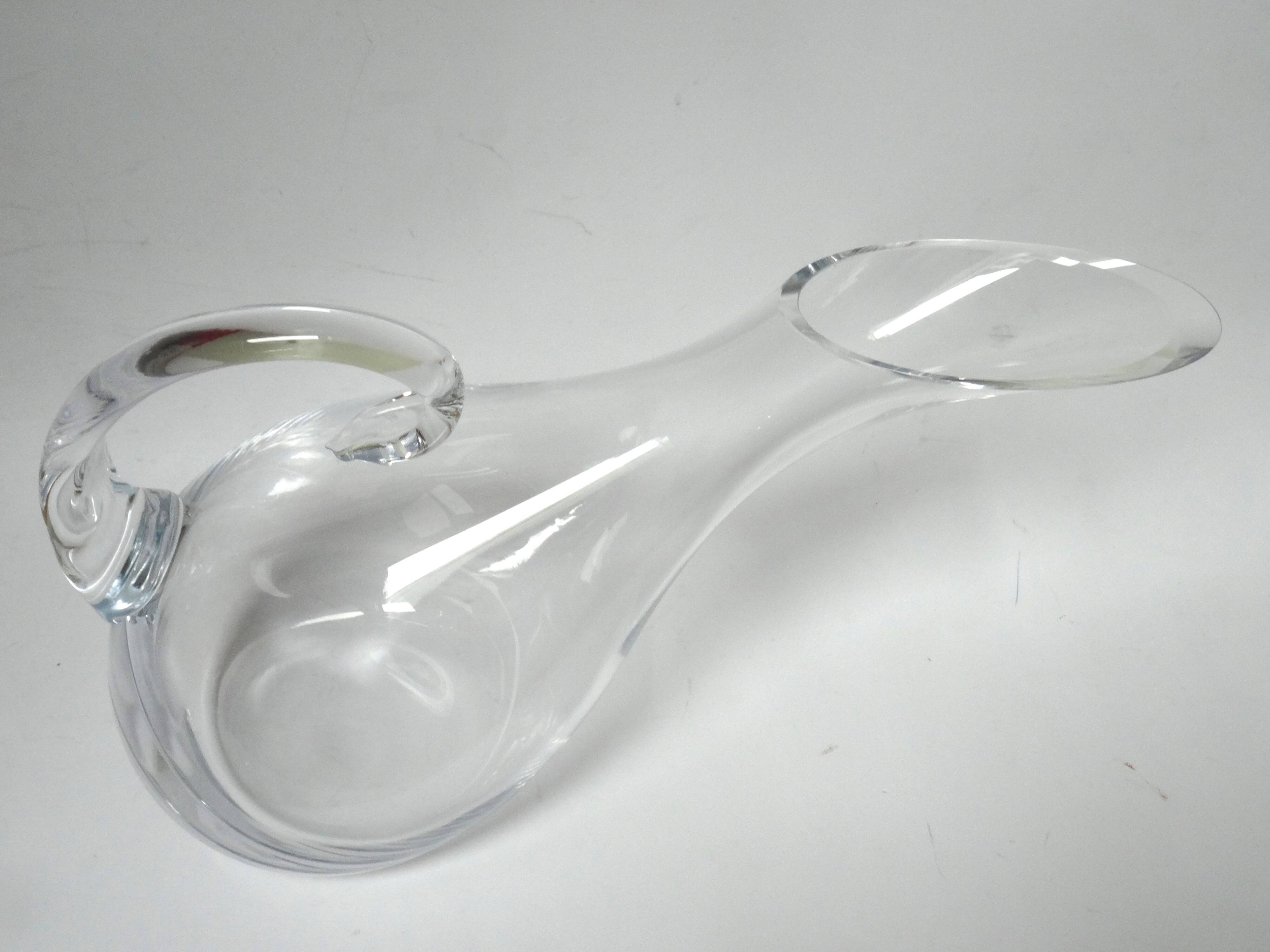 Leaning glass wine carafe