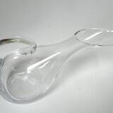 Leaning glass wine carafe