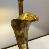 Lampe à poser 'Cobra' en bronze doré Hollywood Regency ca 1970