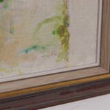 Original Swedish oil on canvas – “Landscape” by Sture Ekengren – vintage & framed – 63 × 74 cm